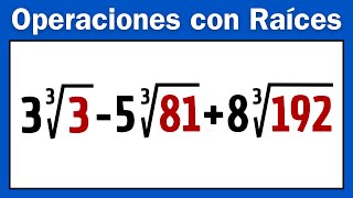 SUMA y RESTA de RAÍCES CÚBICAS  Operaciones con RAÍCES  Ejercicio 2 [upl. by Risay]