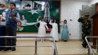 Aye Quaid e Azam Tera Ehsan Hai Ehsan school performance [upl. by Ladin593]