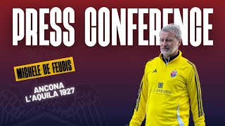 🎤 Conferenza post Ssc Ancona  L’Aquila 1927 di mister De Feudis [upl. by Nodnol855]