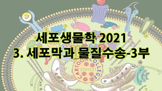 2021 세포생물학 chapt 3 세포막과 물질수송 3 [upl. by Anitnegra]