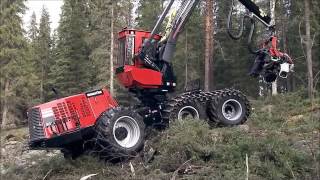 COSECHA FORESTAL con procesador Komatsu [upl. by Carmel460]