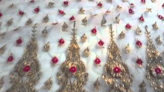 Allover Embroidery Fabric with ston [upl. by Akinom]