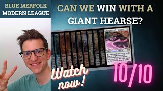 Win With a Giant Hearse 1010 in Modern Merfolk MTG [upl. by Maighdiln]