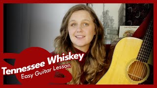 Tennessee Whiskey Easy Guitar Lesson  Chords amp Strumming for Beginners George Jones [upl. by Chaffee]