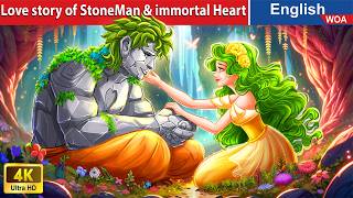 Love story of StoneMan and the immortal Heart 💖🌛 Fairy Tales in English WOAFairyTalesEnglish [upl. by Eitsirc]