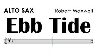 Ebb Tide Alto Sax Sheet Music Backing Track Partitura [upl. by Notxed325]