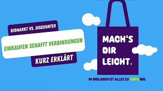 Einkaufen schafft Verbindungen  kurz erklärt  Biomarkt vs Discounter [upl. by Dionne]