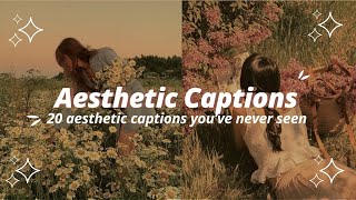 20 Aesthetic Captions You’ve Never Seen [upl. by Nolly343]