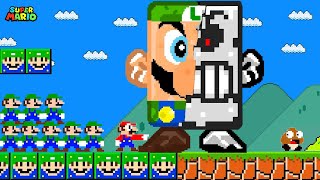 Super Mario Bros When Mario Touches Everything Turns into Luigi [upl. by Aynekat470]