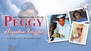 Thanksgiving Service for the Life of Acynthia Peggy Forsythe  Sunday November 3 2024  11 AM [upl. by Mommy]