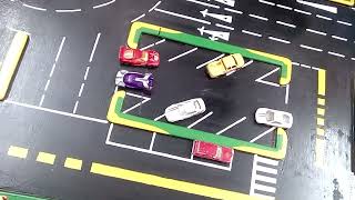 MODEL TOWN BOARD USING PARKING ONCE INTERCHANGE CARS [upl. by Hilde]