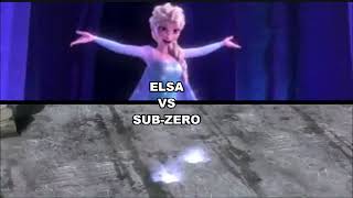 Elsa vs SubZero shorts mortalkombat netherrealmstudios frozen disney elsafrozen subzero [upl. by Dicky740]