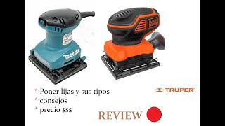 MAKITA 🪓lijadora roto orbital o Trupper BampD como se usa tips y mas🪓 [upl. by Nitsirk]