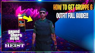 GTA Online  How To Get The Gruppe 6 Outfit Full Guide The Diamond Casino Heist DLC [upl. by Enelez]