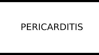 Pericarditis  diagnóstrico y tratamiento [upl. by Anasor]