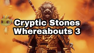 CRYPTIC STONES WHEREABOUTS 3  UPGRADE HYDRA CONQUEST [upl. by Onitnatsnoc570]