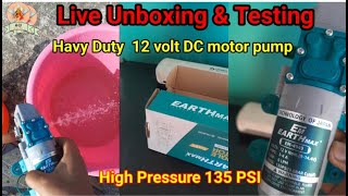 ERTHmax HAVY Duty High Pressure 135 PSI 12 VOLT DC motor pump Unboxing [upl. by Airamas]