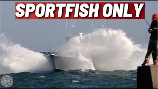 Sportfishing Yachts Running Through Manasquan Inlet  Sportfish Boats Compilation [upl. by Hurlow]