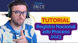 Tutorial Registro Nacional Segundo Periodo 2023 [upl. by Gavan]