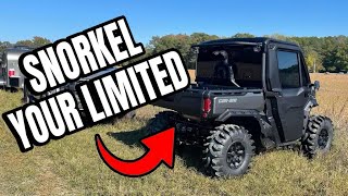 CANAM Defender Limited OEM Snorkel install [upl. by Katine]