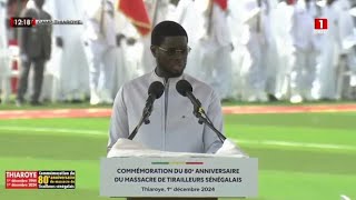 THIAROYE 44  Discours du Président Bassirou Diomaye Faye [upl. by Anawat]