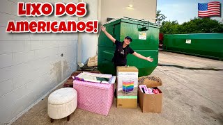 Dumpster diving Lixo dos americanos🇺🇸😱 [upl. by Ahcsap]