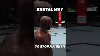 This is a BRUTAL Way To Stop a Fight 😬 ufc mma [upl. by Ahtnamys733]