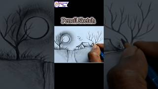 Easy Village Scenery Drawing Tutorial🏕🎄shorts Art Viralvideo sketch🌴🌴 [upl. by Esinet576]