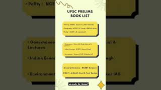 UPSC PRELIMS BOOKLIST📚motivation motivational upsc sscgd study [upl. by Htur]