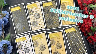 8 Mini Slimline Christmas Cards w GinaK Sparkling Season Set  STAMPtember® 2022 Exclusive [upl. by Acirahs]