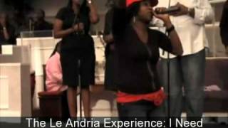 The Le Andria Johnson Experience I Need TheeEndow Me [upl. by Cheung48]