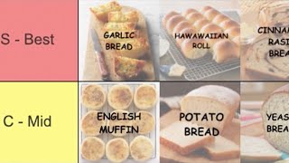 Best To Worst Breads  Tier List [upl. by Harriott]