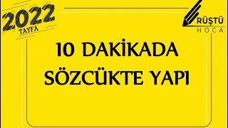 10 DAKİKADA  Sözcükte Yapı  RÜŞTÜ HOCA [upl. by Enihsnus14]