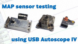 USB Autoscope MAP Manifold Absolute Pressure sensor testing [upl. by Enawd894]