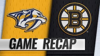 Bergeron reaches 300 career goals in win vs Preds [upl. by Zephaniah]