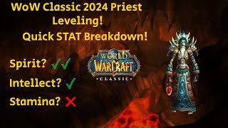 WoW Classic 2024 FRESH  Priest Leveling STAT Priority [upl. by Owain]