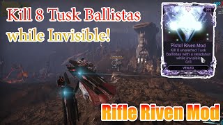 Kill 8 Unalerted Tusk Ballistas with a Headshot while Invisible  Warframe Gameplay [upl. by Nirraj]