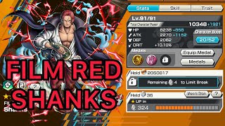 RED FILM SHANKS GAMEPLAY  ONE PIECE BOUNTY RUSH  OPBR bountyrush opbr [upl. by Ayouqes]