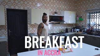 Breakfast In Accra Ghana [upl. by Ahsienauq]