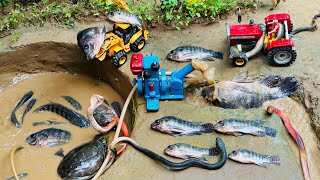 Catch fish using mini water pump  fishing exciting  diy tractor ‪Mini fish Creator [upl. by Ahsiryt]