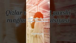 Qizlar uchun eng yaxshi ranglar kambinatsiyasi aesthetic love lyrics foryou trending [upl. by Ecirb]