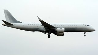 Omniflys Embraer Lineage1000 landing runway 14 at ZRH [upl. by Lamar462]