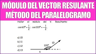 Hallar el módulo del Vector Resultante cos60º12  cos120º  12 [upl. by Luna833]