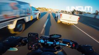 UNCUT Sunrise Cruise  YAMAHA MT09 AKRAPOVIC  QUICKSHIFTER 4K [upl. by Marcelline]