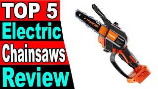 TOP 5 Best Electric Chainsaws Review 2025 [upl. by Ibmab]