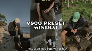 VSCO PRESET AESTHETIC  MINIMAL FILTER  VSCO MOD PRO FULLPACK 2023 [upl. by Eisenhart]