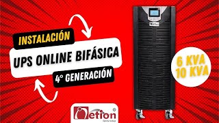 Instalación y Startup UPS bifásica Online 6kVA y 10kVA Netion G4 [upl. by Anuqahs]