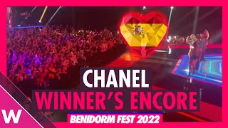 Chanel quotSloMoquot Spain Eurovision 2022 winners reprise live at Benidorm Fest grand final [upl. by Gyasi]