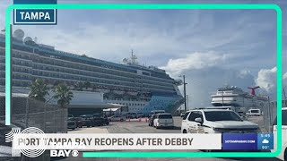 Margaritaville ship returns to port with passengers two days after schedule from Hurricane Debby [upl. by Akitan370]