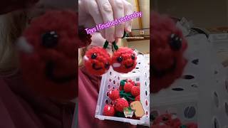 Toys I finished yesterday  crochet amigurumi fruit pokeball [upl. by Aynnat832]